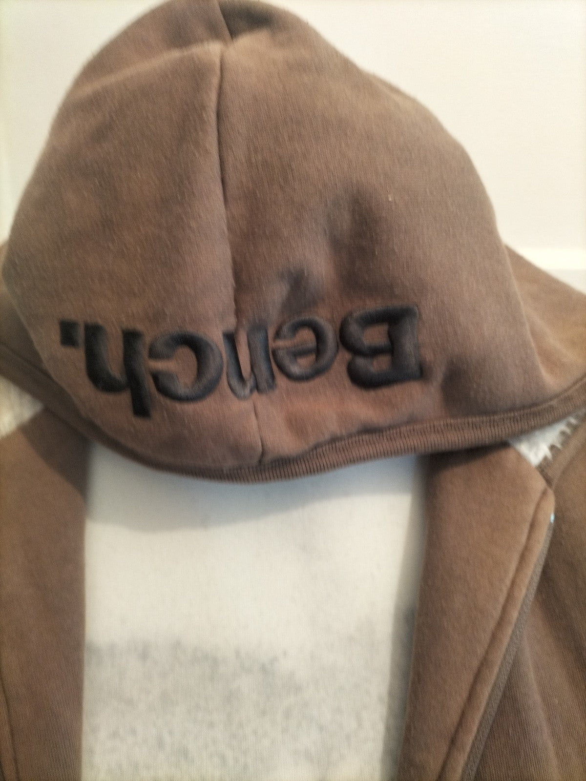 Bench Large Brown Fluffy Lined Full Zip Jacket