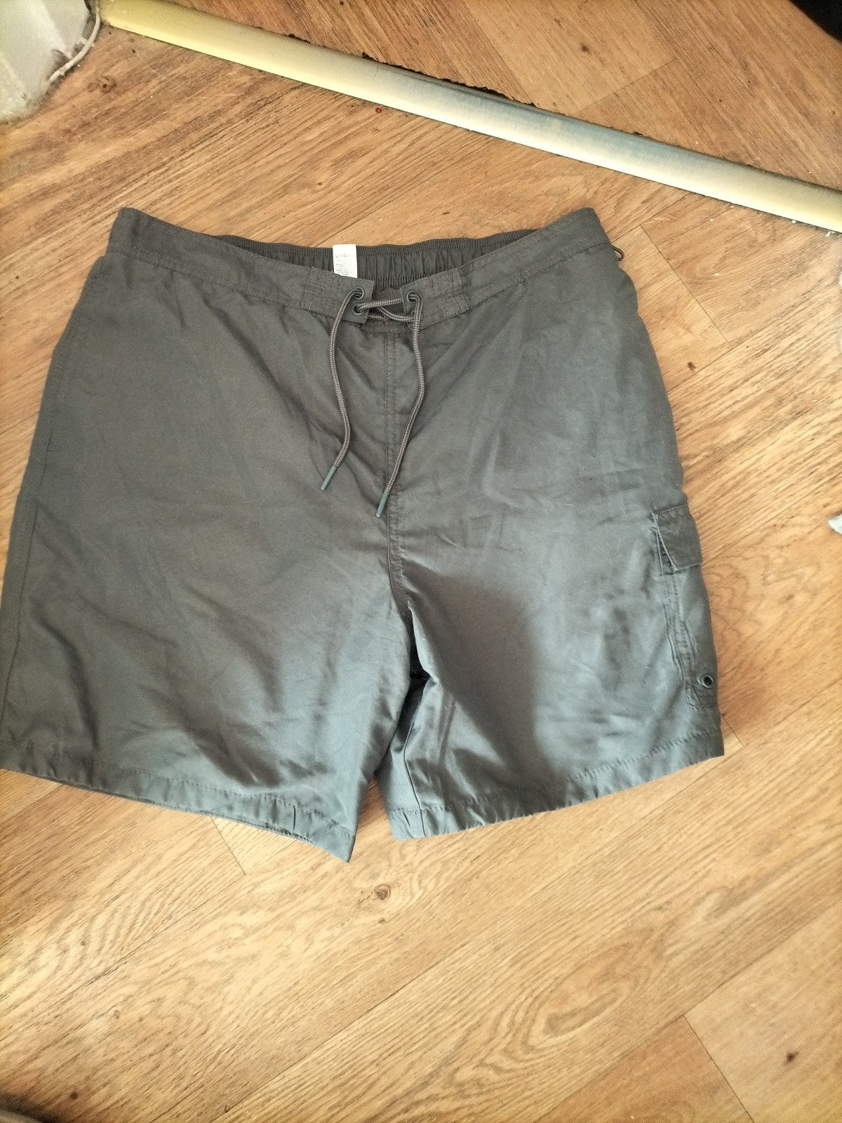 Tu Large Grey Mesh Line Swim Shorts
