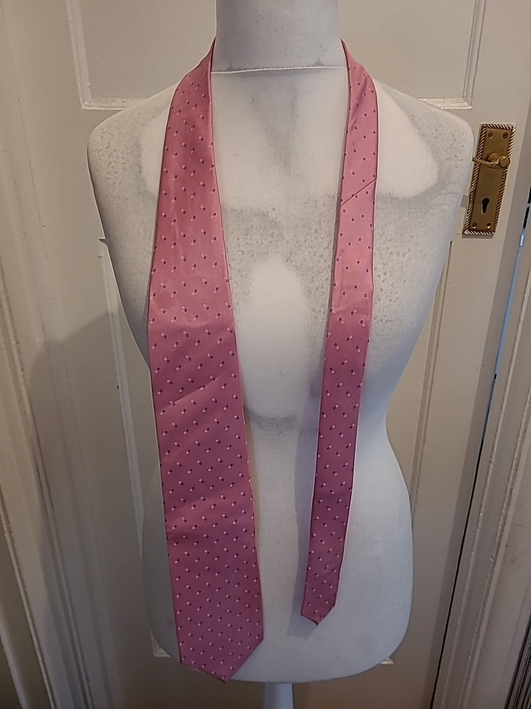 Mens Marks And Spencer Pink/Blue/White Tie