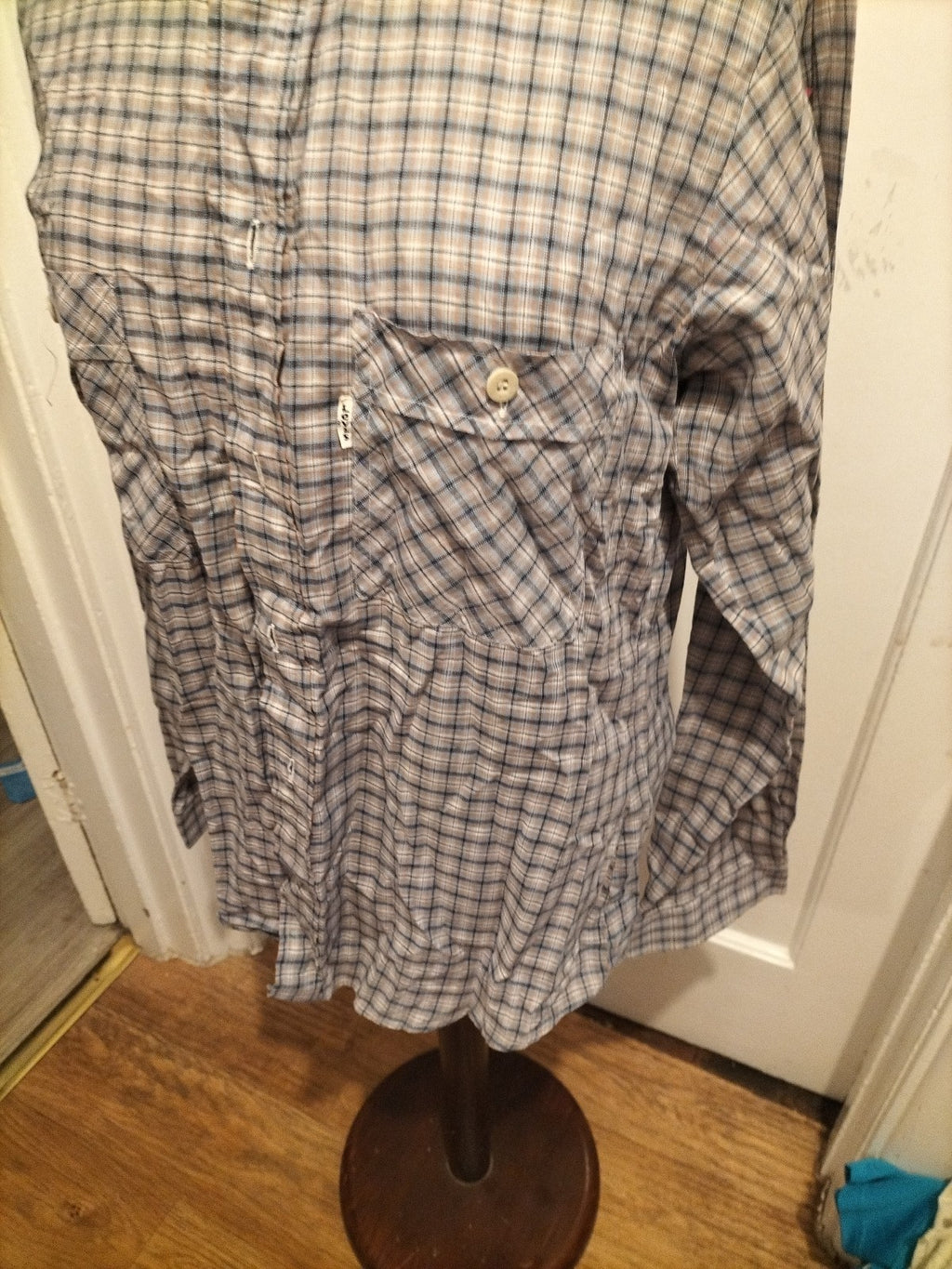 Mens Levi Strauss&Co 16.5in Multi Coloured Checked Long Sleeve Shirt