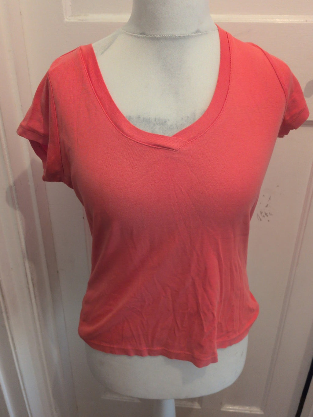 Tu 14 100% Cotton Pink V Neck Blouse T-shirt