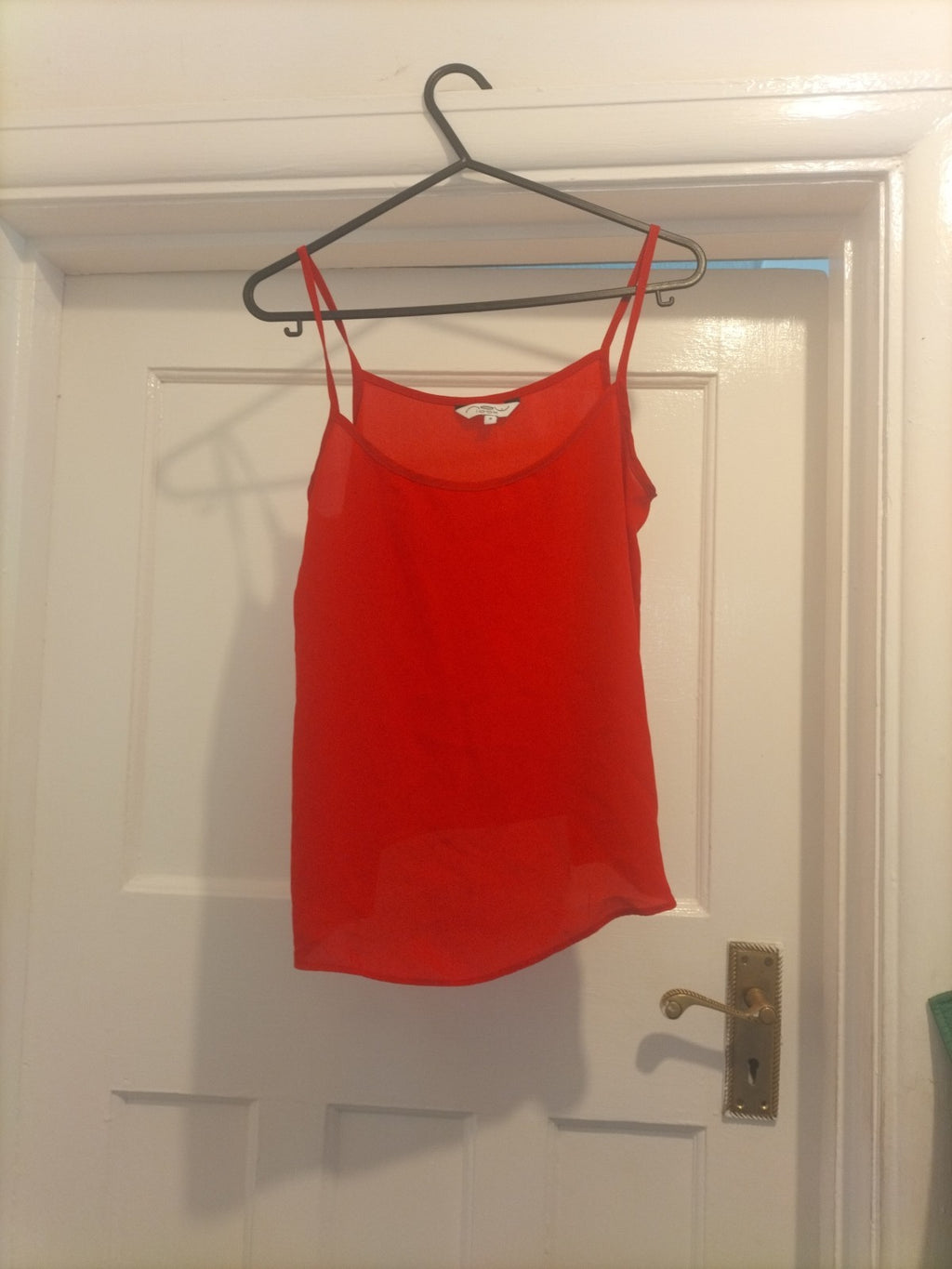 Ladies New Look Size 8 Red Sleeveless Cami Top