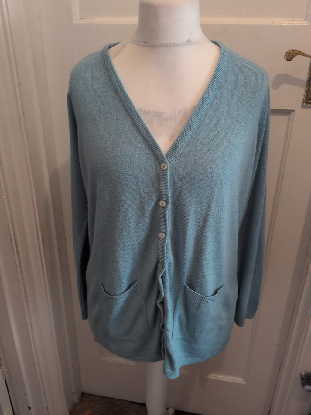 Julipa 16/18 Turquoise Buttoned Cardigan
