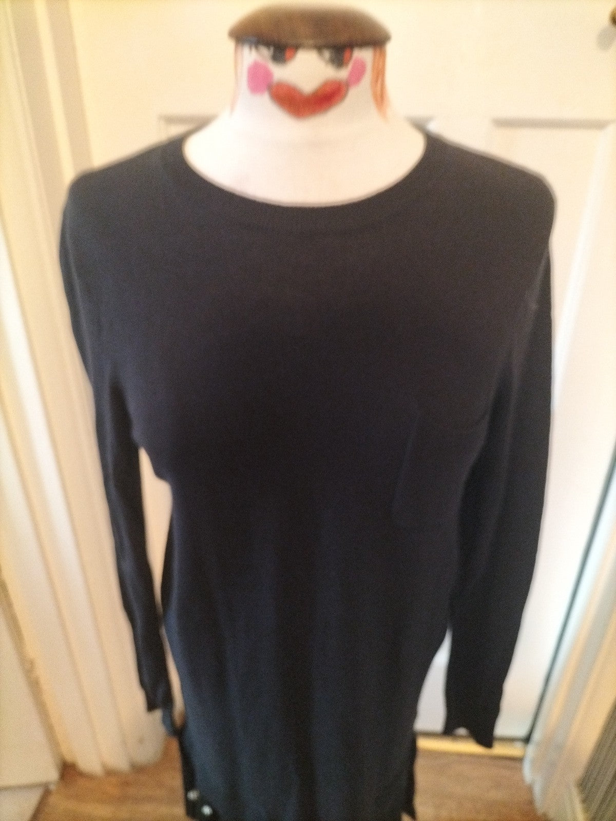 Ladies Next Size 10 Black Long Sleeved Dress
