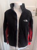 North Face Small Red And Black Full Zip Jumper