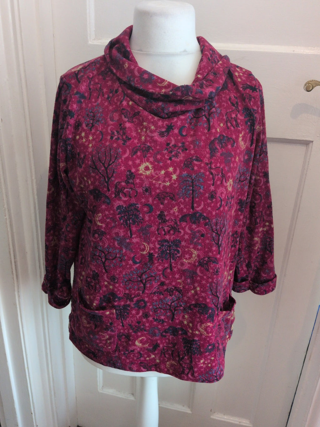 Country Rose Medium Purple Pattern Jumper