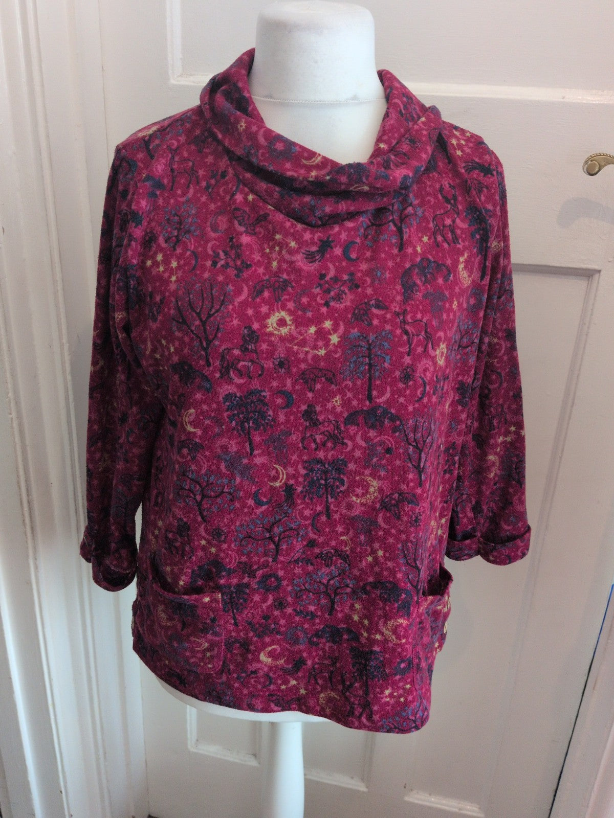 Country Rose Medium Purple Pattern Jumper