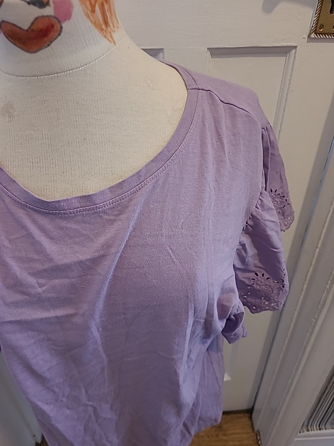 Ladies Beloved Size Large Lilac Short Sleeved Tshirt
