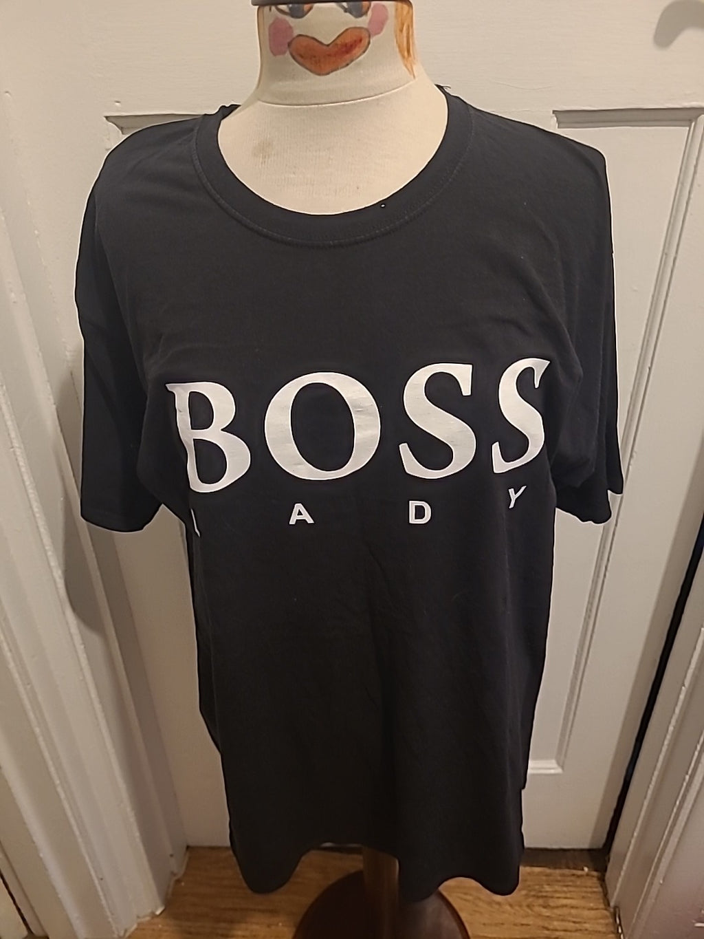 Ladies Size 2XL Black "Boss Lady" Short Sleeved Tshirt
