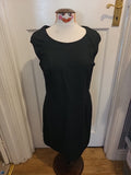 Ladies EKYOG Size (40) Black Cap Sleeved Dress