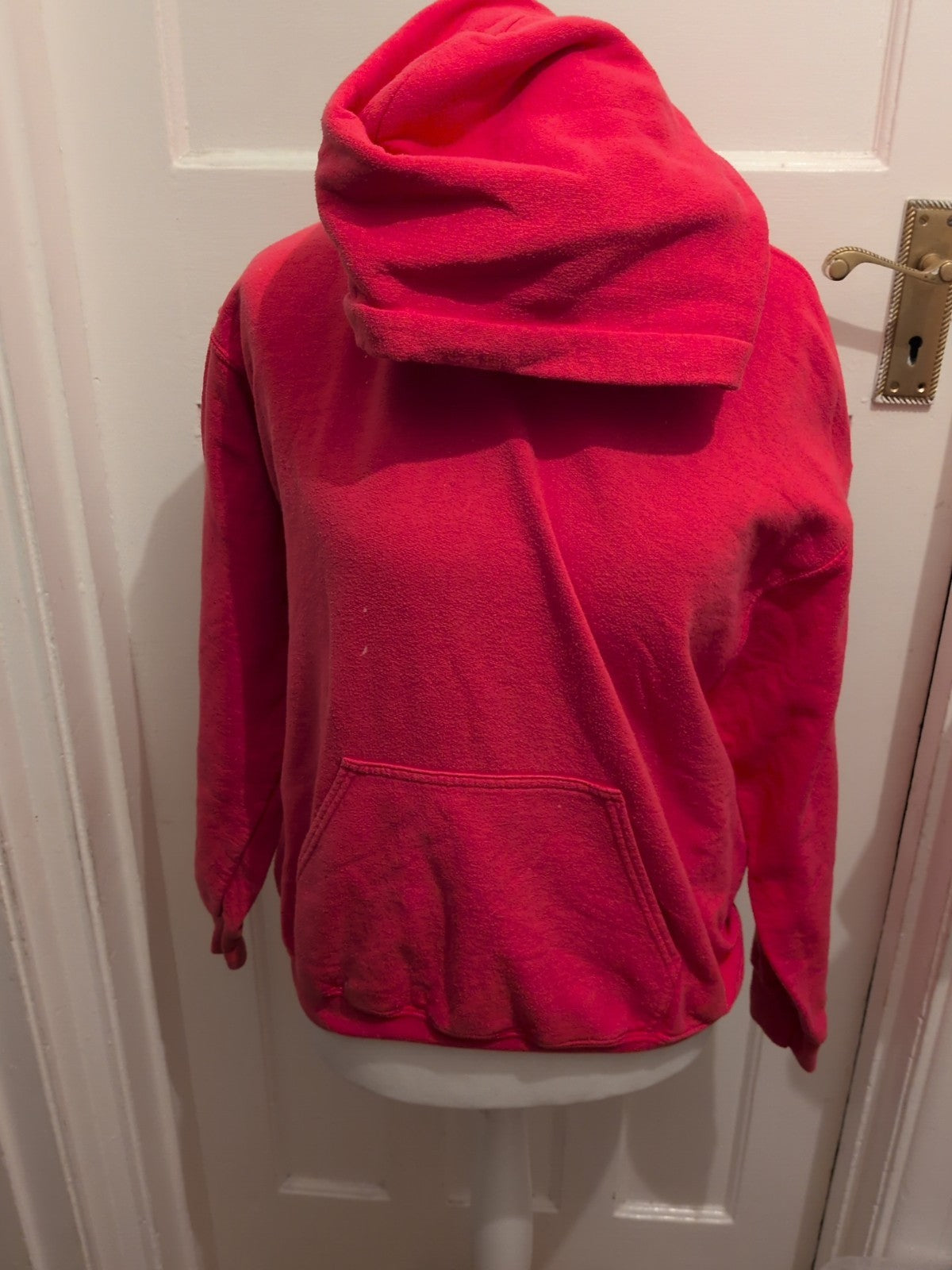 Gildan Medium Pink Pullover Hoodie(Couple Marks On Front)