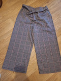 Girls Tu Size 14 Years Purple Black Checked Trousers