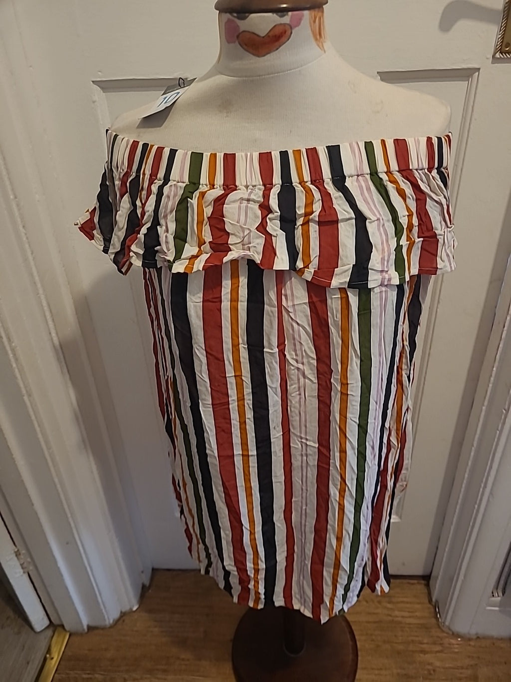 Brand New Ladies Primark Size 10 Striped Sleeveless Dress