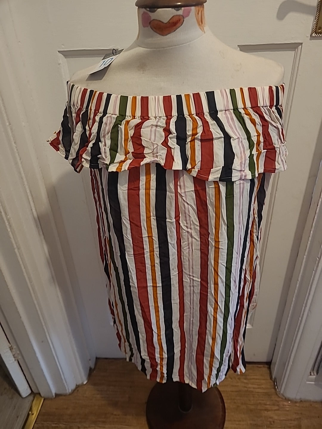 Brand New Ladies Primark Size 10 Striped Sleeveless Dress