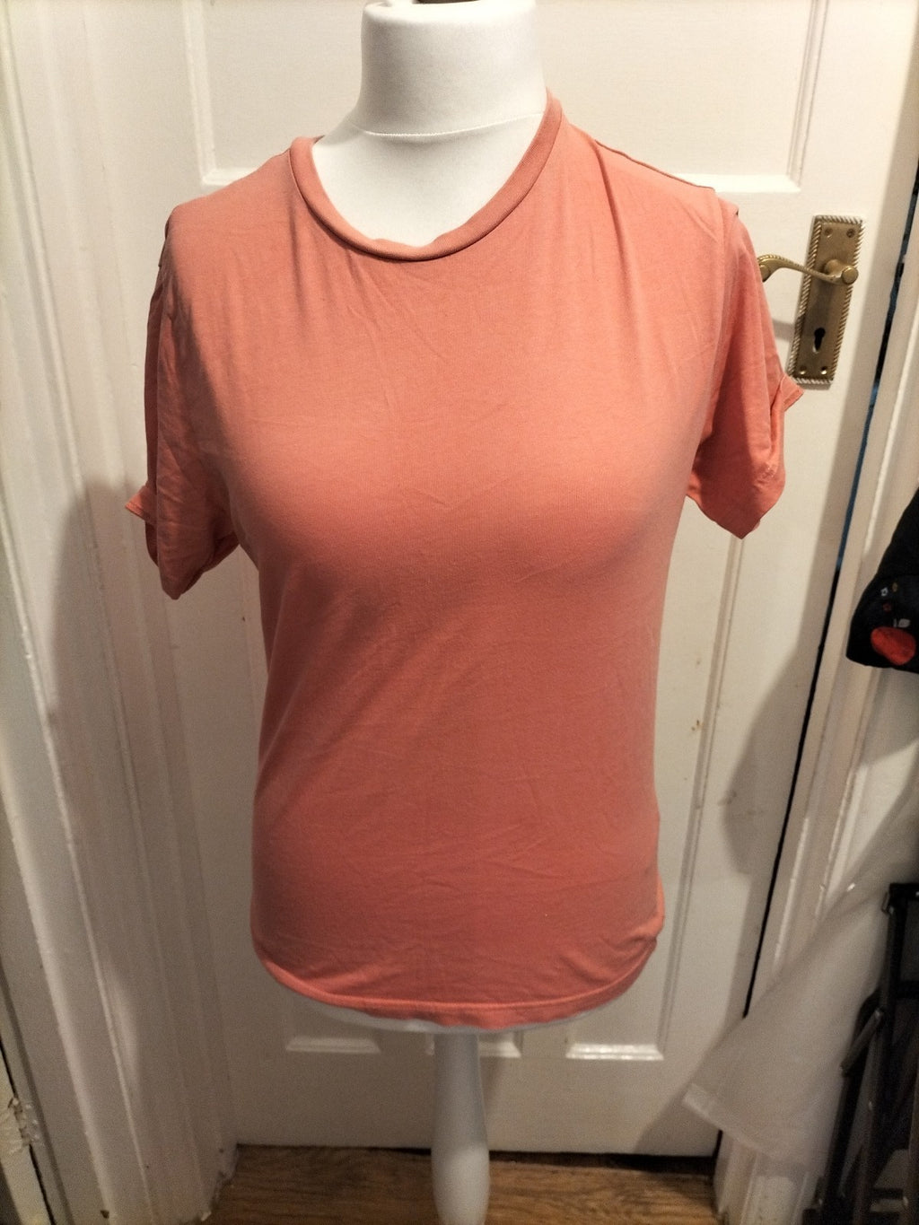 Mens George Size Small Pastel Pink Short Sleeved Tshirt