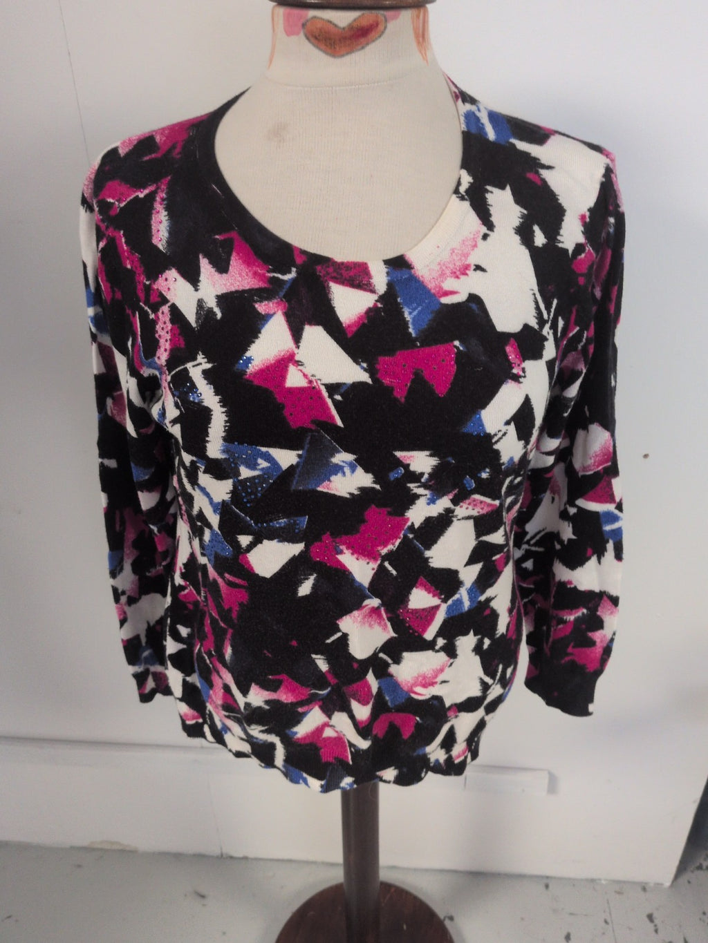 Mudflower M/L Black With Multicoloured Sequins Jumper