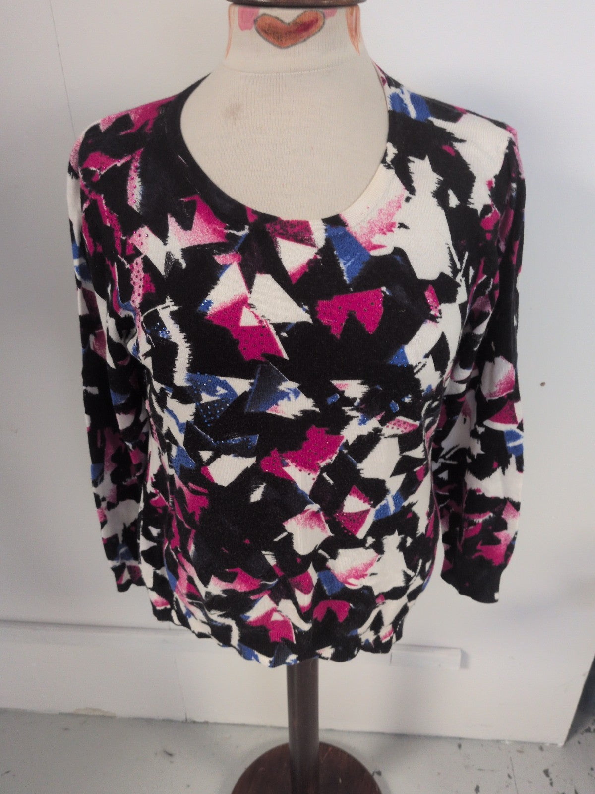 Mudflower M/L Black With Multicoloured Sequins Jumper