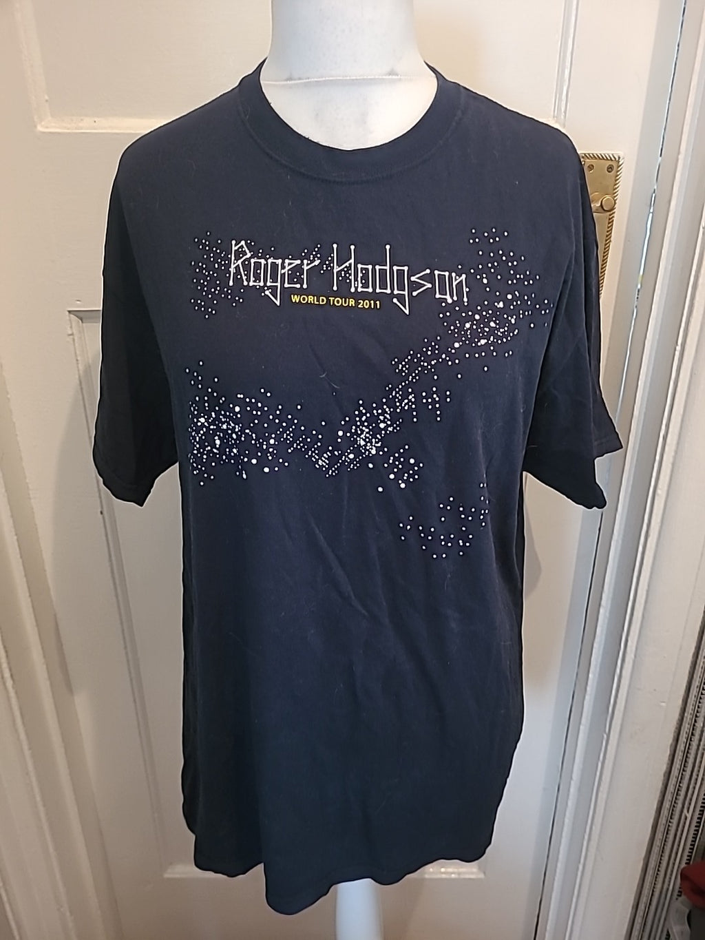 Mens Fruit Of The Loom Size XL Black Rodger Hodgson Tshirt
