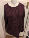 Autograph XL Purple Long Sleeve Heavy Knit Jumper Bobbling