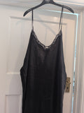 Evans 26/28 Black Sleeveless Satin Style Pyjama Top