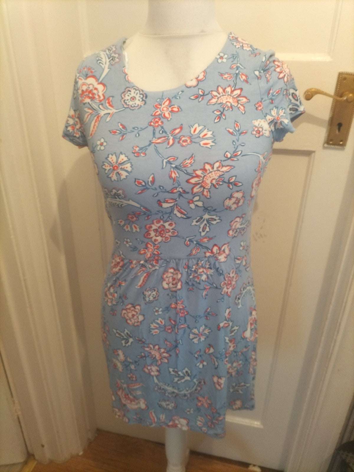 Ladies Joules Size 10 Light Purple Short Sleeved Dress