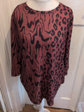 Bonmarche 22 Brown And Black Leopard Print Blouse