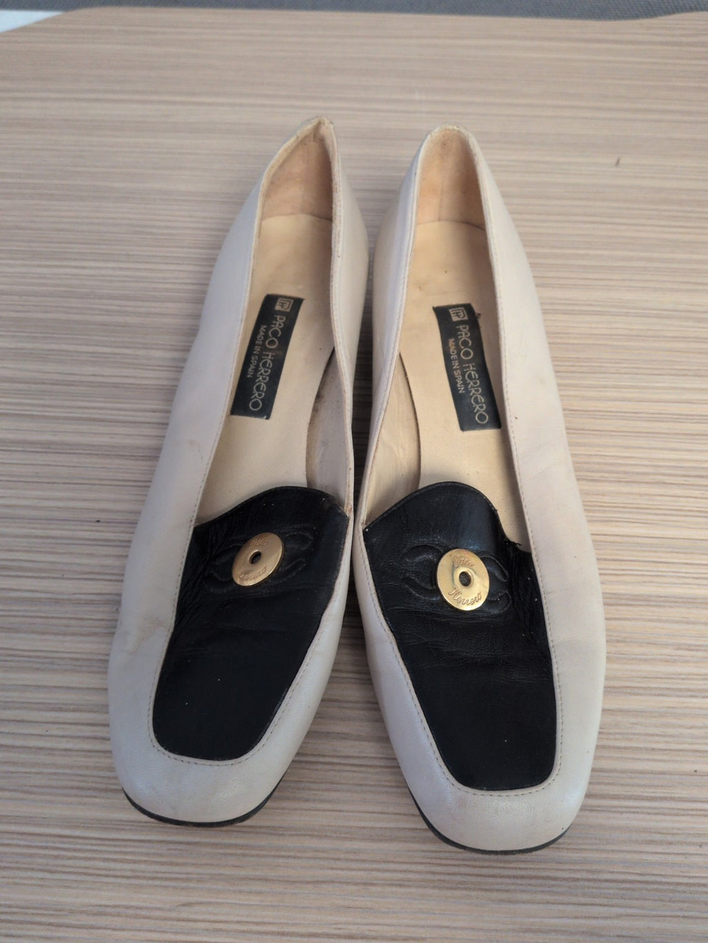 Paco Herrero EU 37 Beige And Black Flats