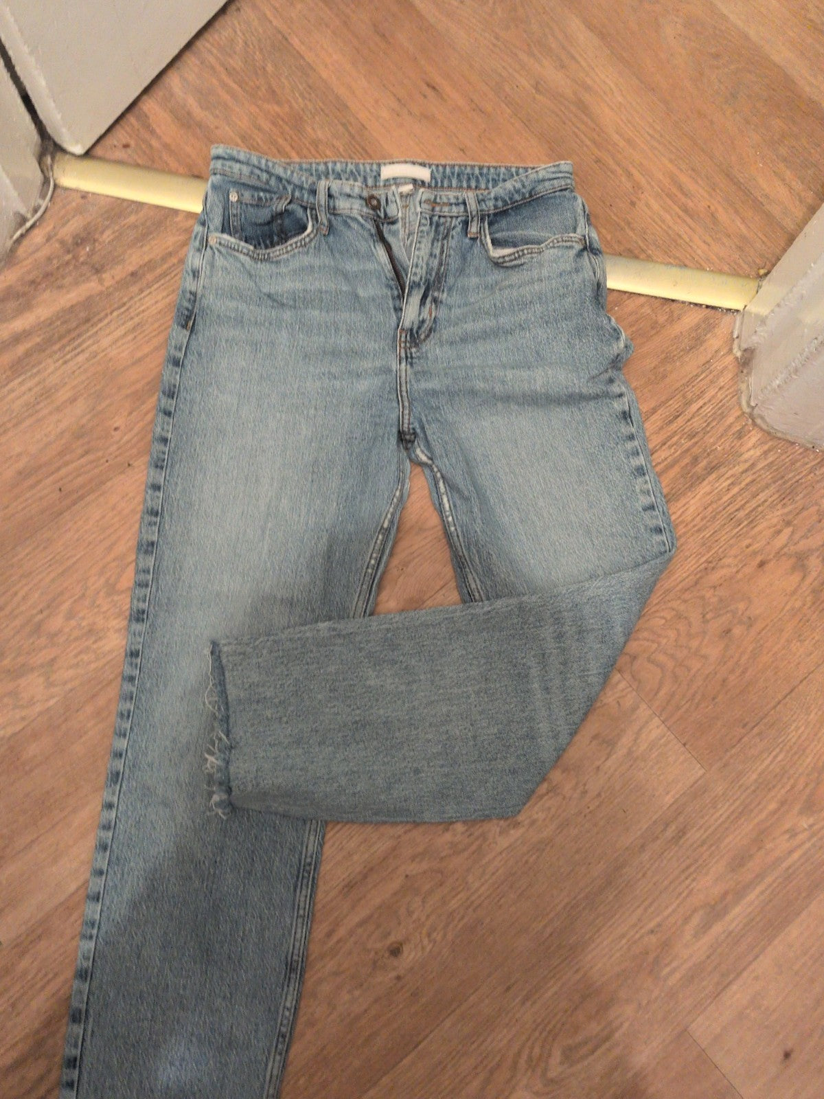 Ladies River Island Size 12 Straight Blue Jeans