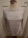 Ladies Marks And Spencer Size 18 White Weekday Mid Sleeved Tshirt