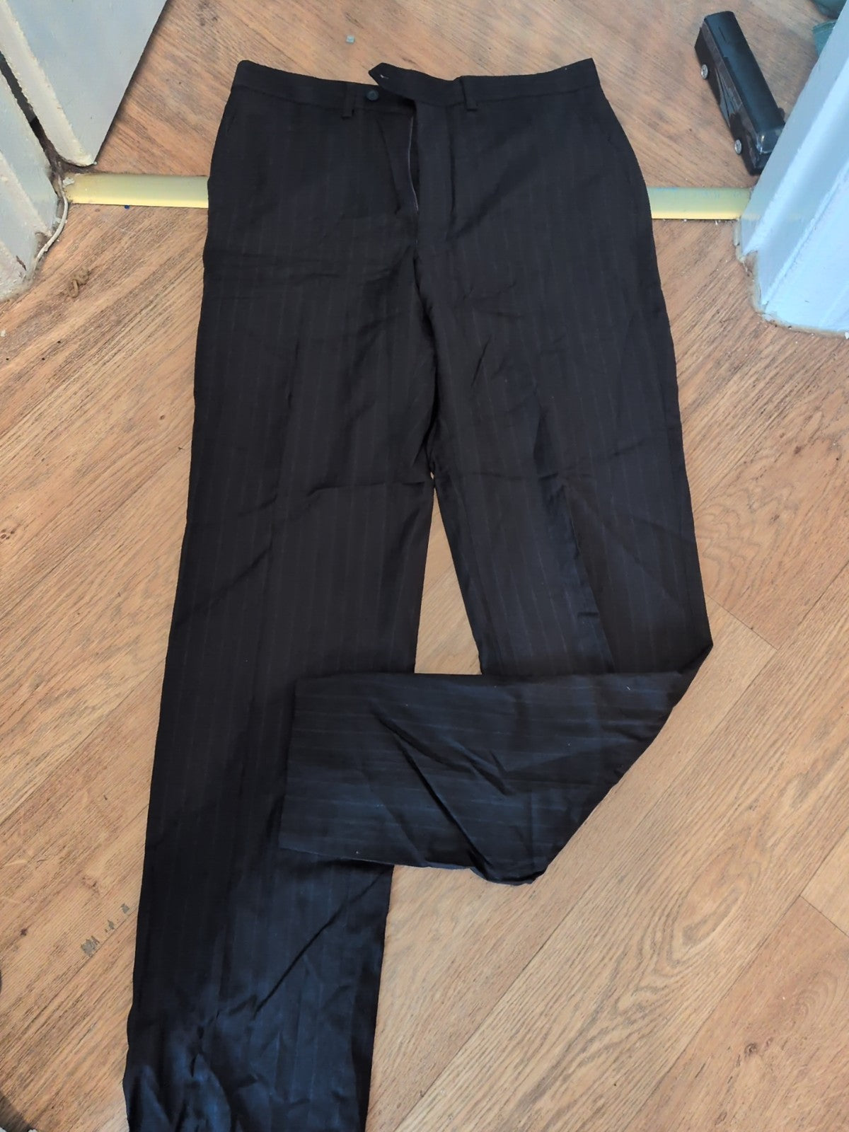 Collezione 32x33 Charcoal Pinstripe Trousers