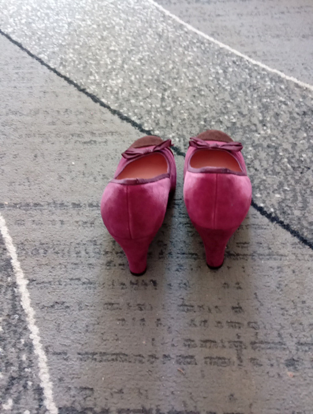 Ladies Heeled Plum Shoes Size 37 Unisa FREE DELIVERY
