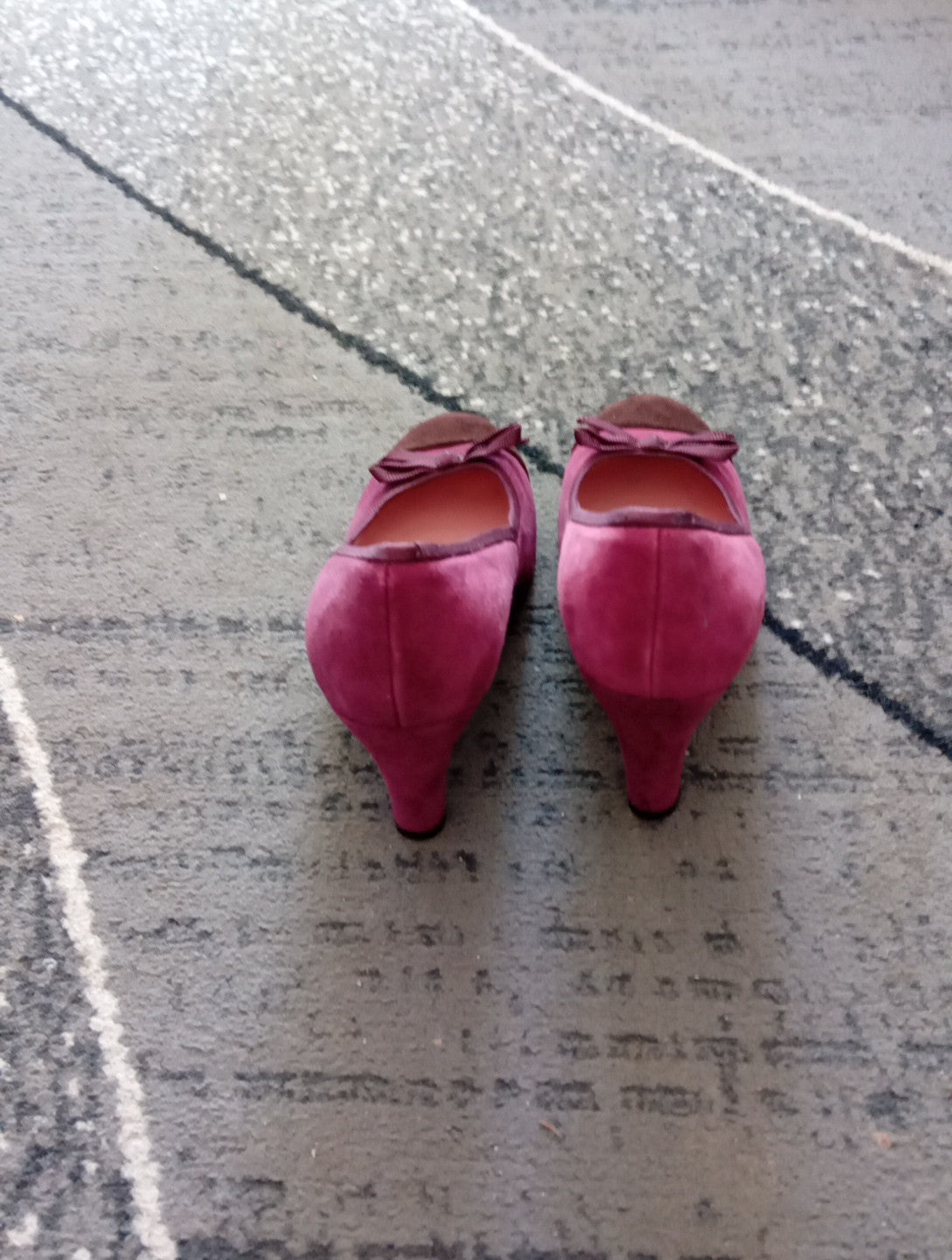Ladies Heeled Plum Shoes Size 37 Unisa FREE DELIVERY