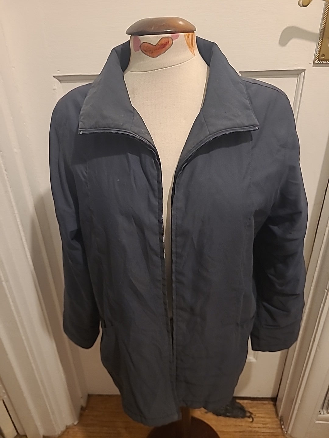Ladies EWM Size 14 Charcoal Lined Zip Through Jacket