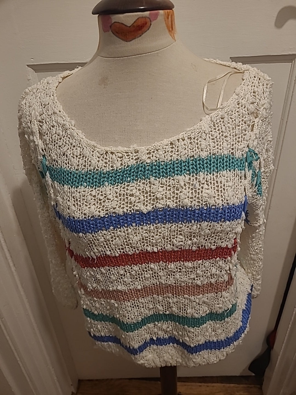 Ladies Pines And Needles Size Small Multi Knitted Long Sleeved Jumper