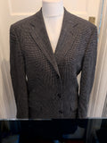 Mens Lamificio Size 40R Navy And Beige Lined Tuxedo Suit Jacket