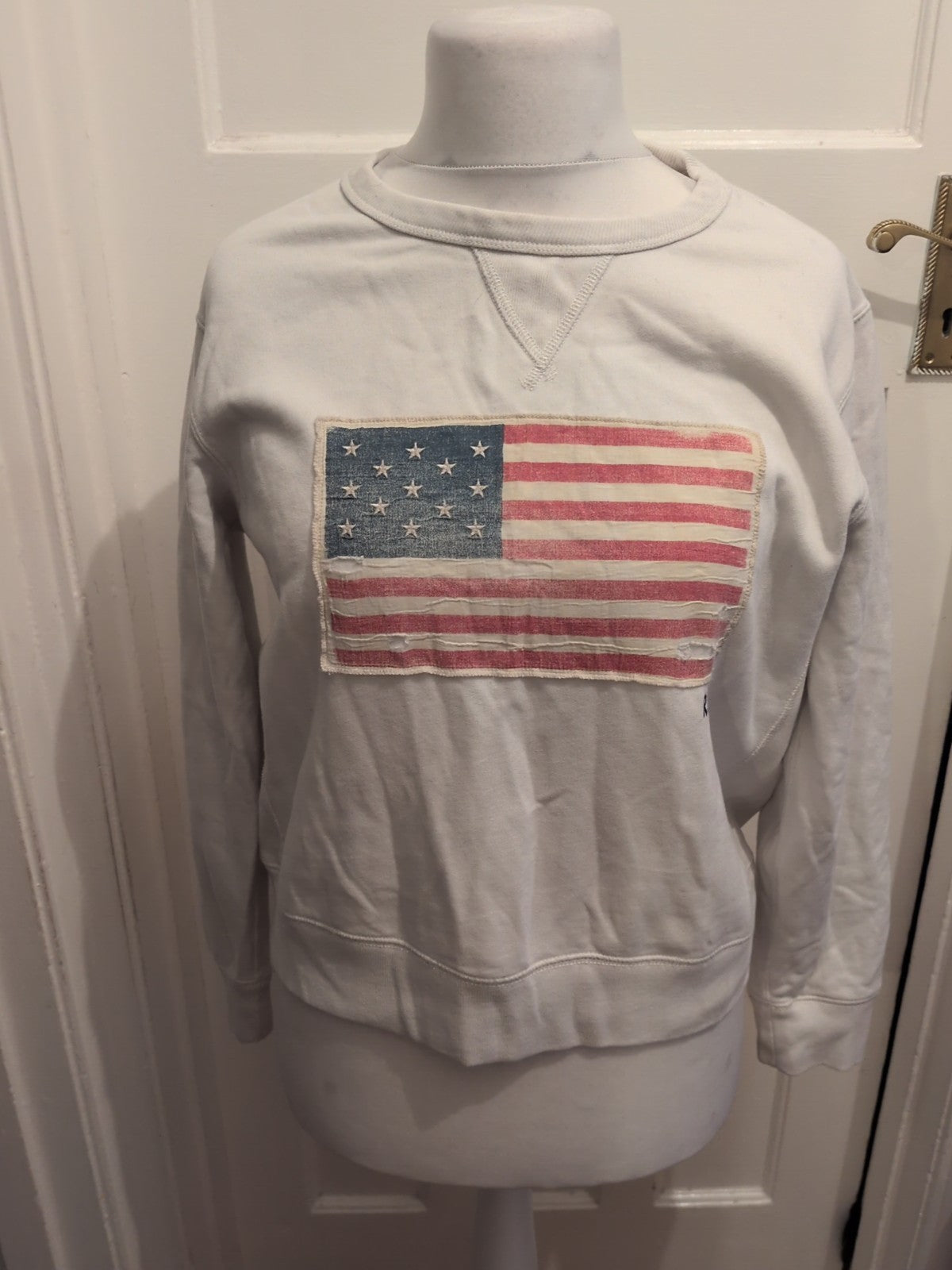 Ralph Lauren XL White USA Print Jumper