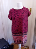 George Large Purple Toned Short Sleeve T-shirt Dress