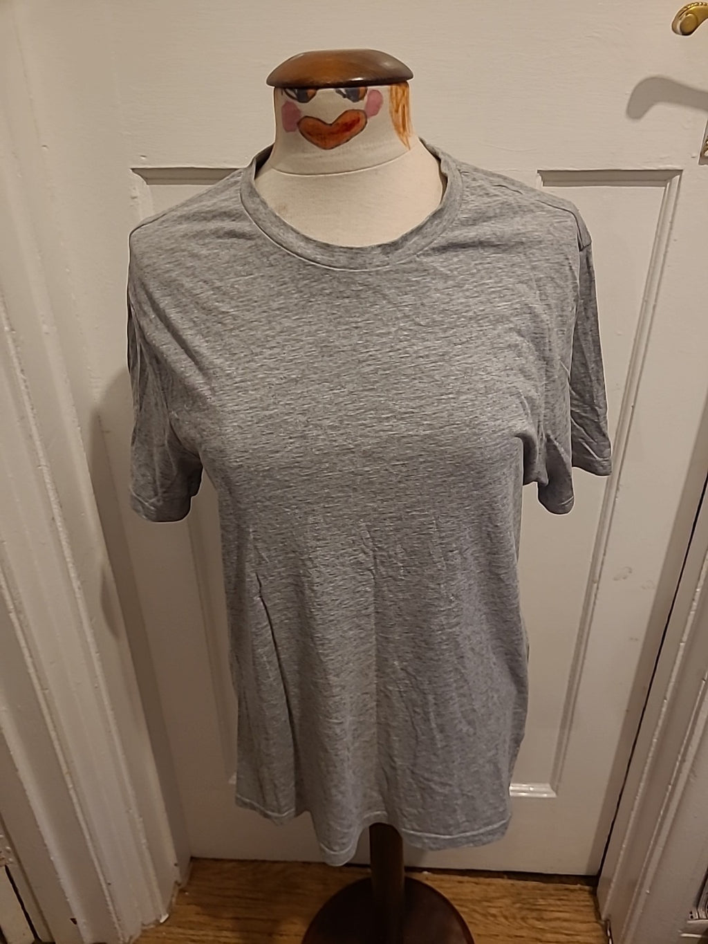 Mens George Size M Grey Plain Short Sleeve Tshirt
