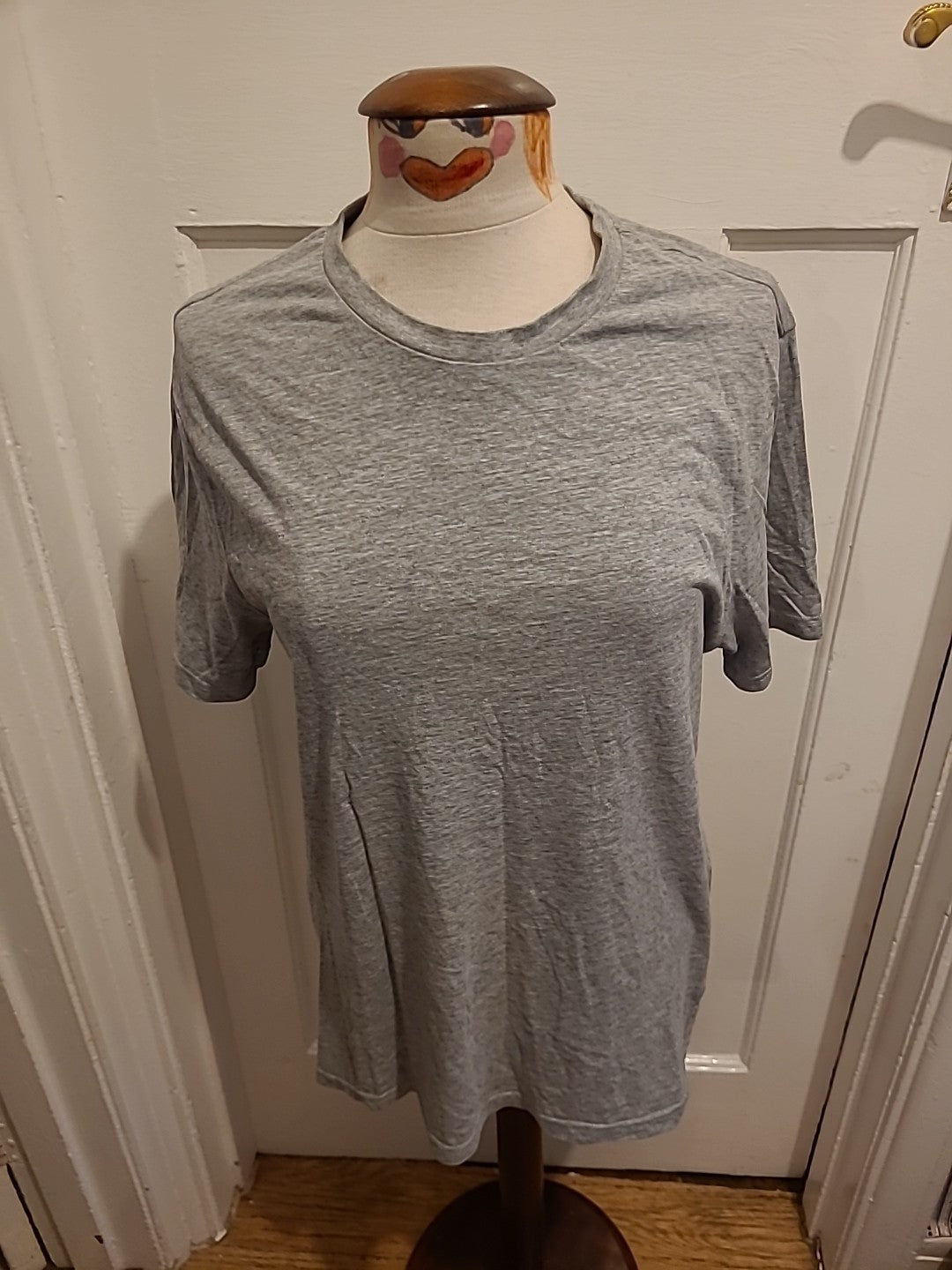 Mens George Size M Grey Plain Short Sleeve Tshirt