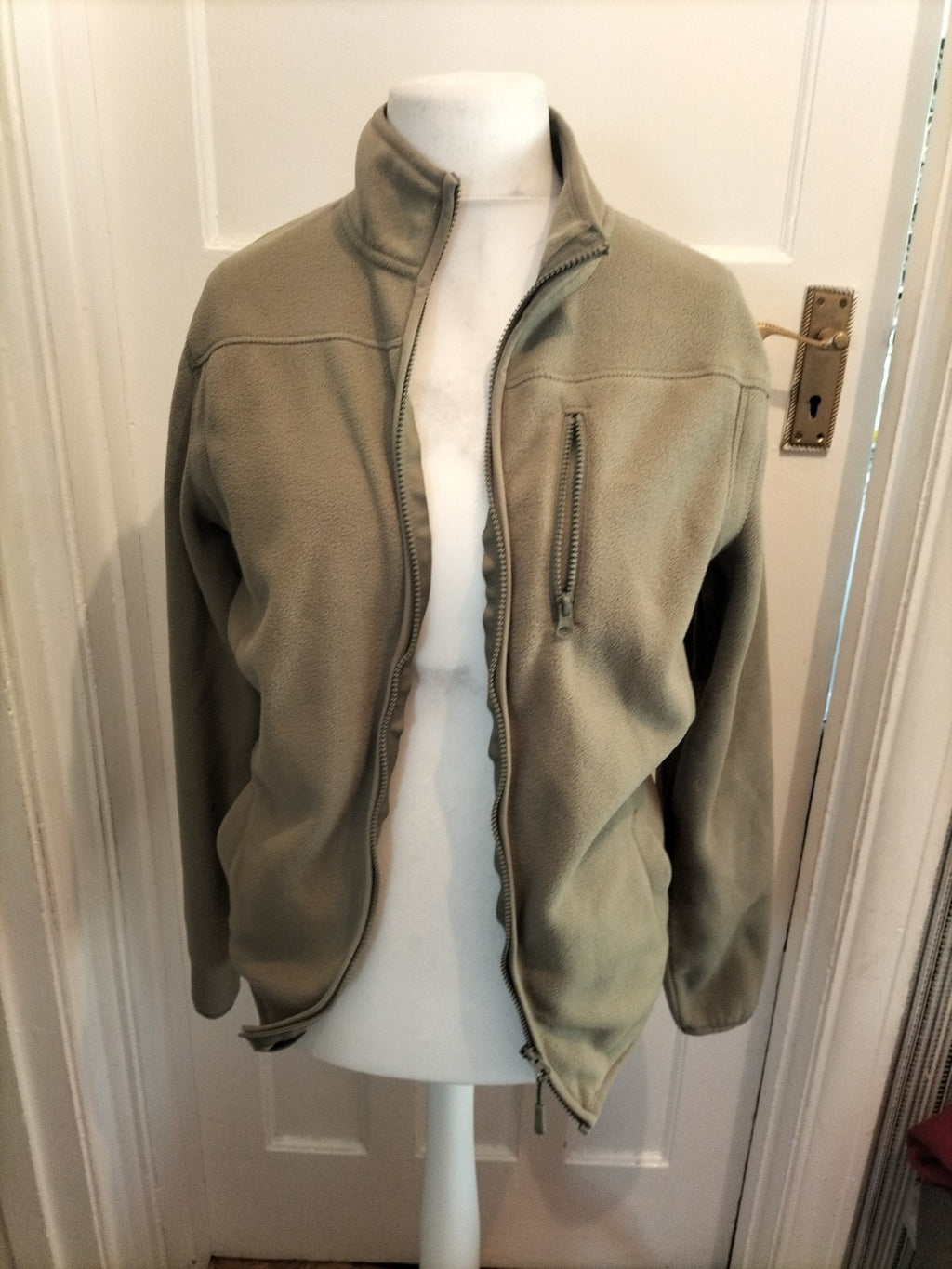 Mens Primark Size XS Khaki Full Zip Jumper