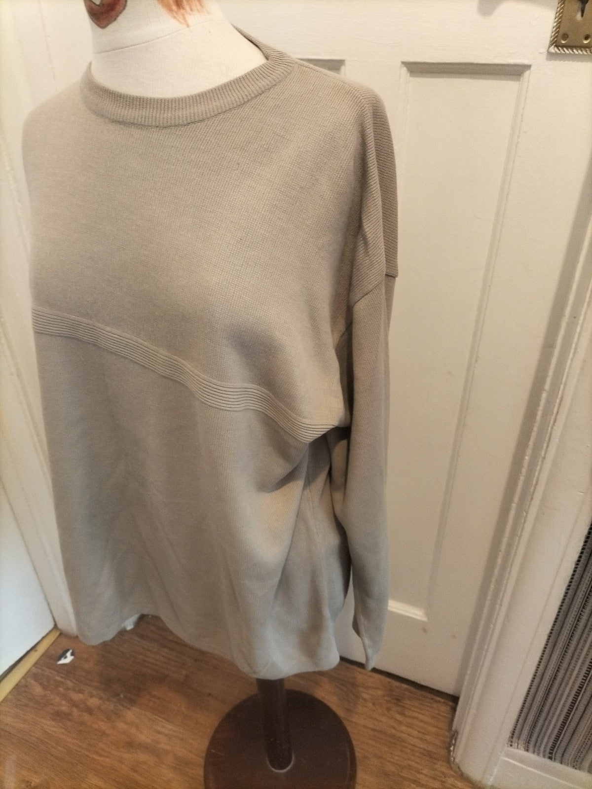 Mens Freeport Size XL Beige Long Sleeved Pullover Jumper