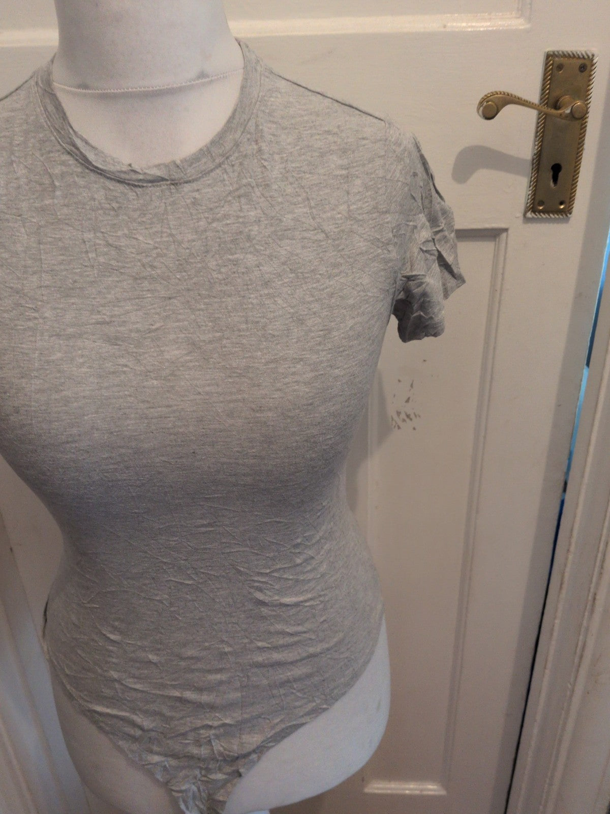 Primark 10-12 Stretch Body Grey Short Sleeve