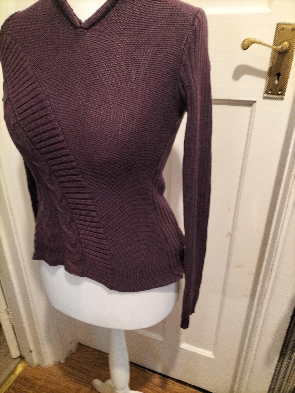 Mens David Bitton Size Medium Purple Jumper