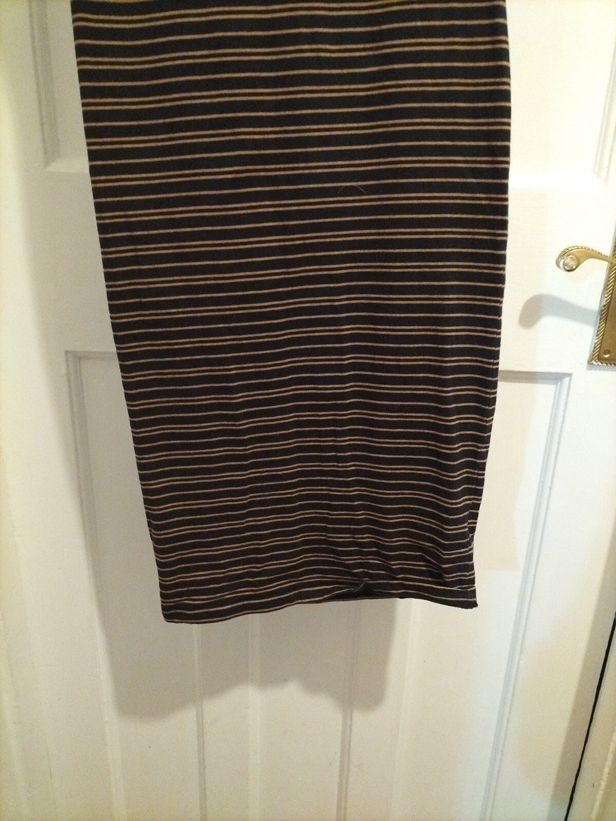 Women's Primark Size 6 Black And Gold Short Sleeved Dress