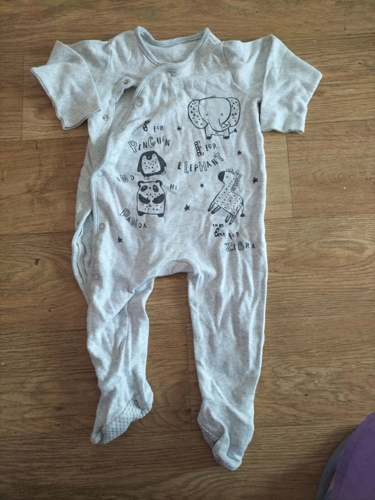Boys George 9-12 Months Elephant Babygrow