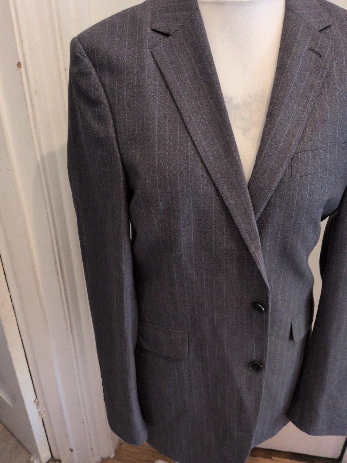 Burton Tailored 40L Grey Pinstripe Suit Jacket