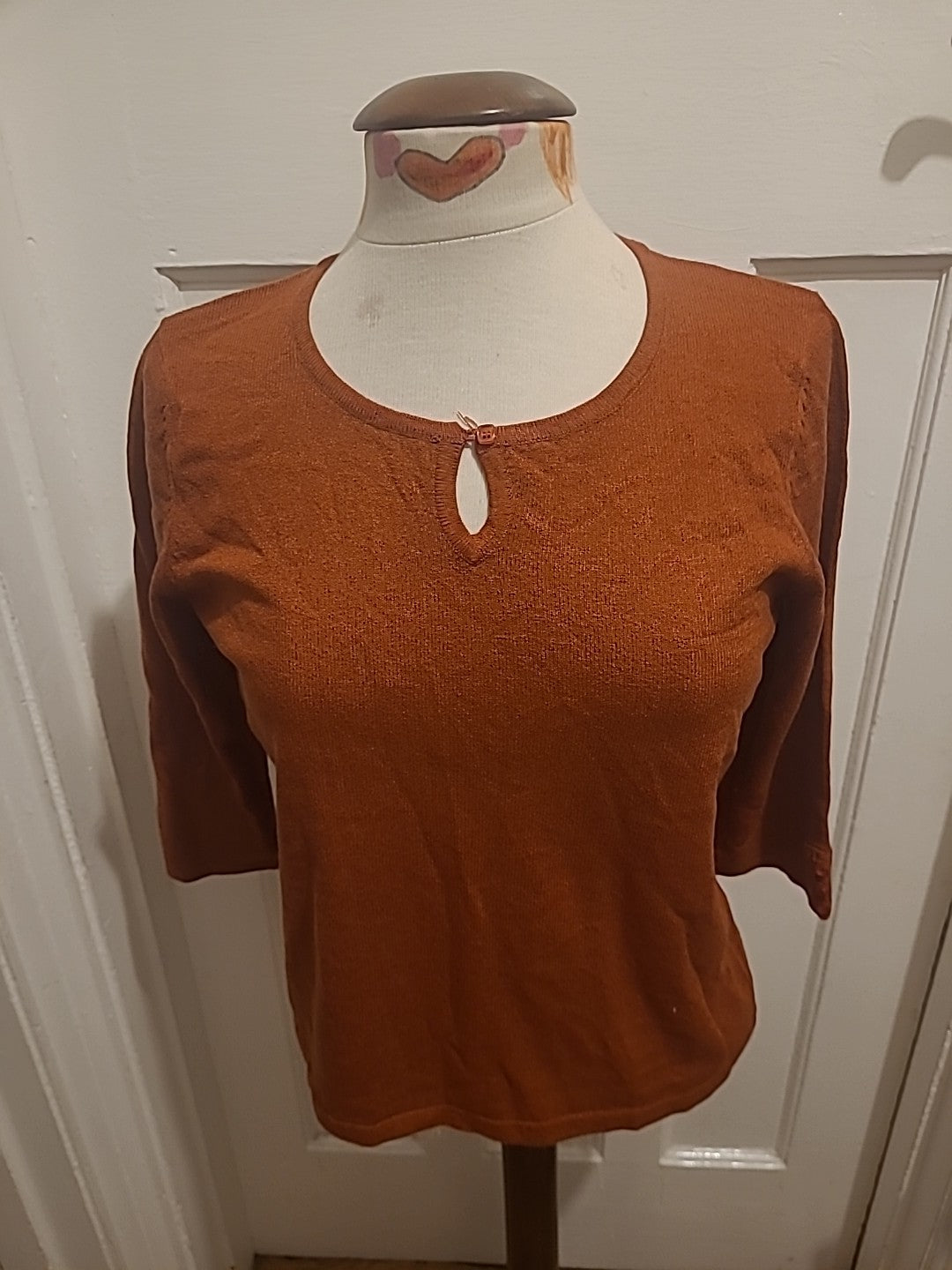 Ladies Minuet Size 12 Bronze Short Sleeved Blouse