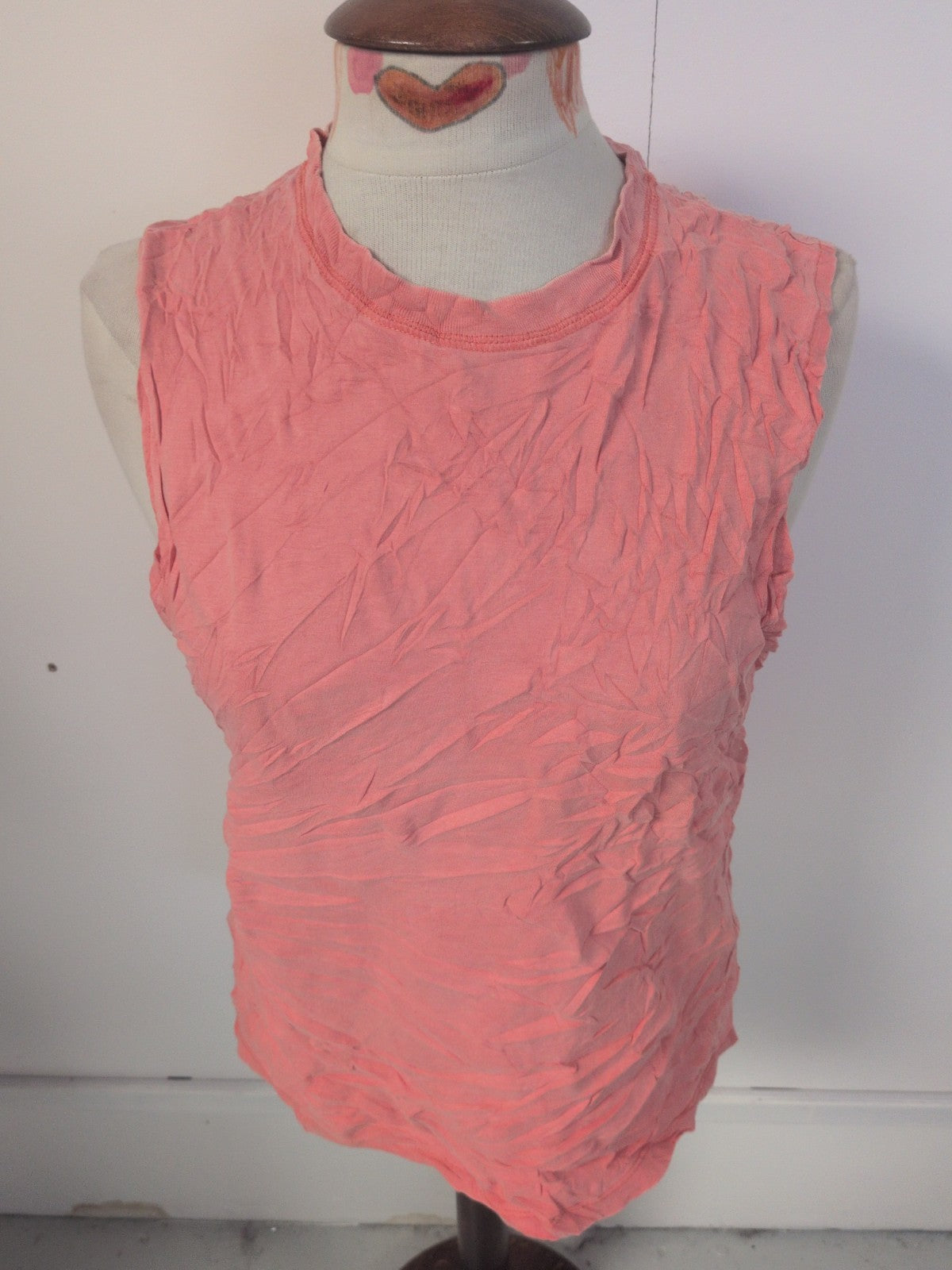 Ladies H&M Size Small Pale Orange Sleeveless T-shirt