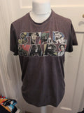 Mens Star Wars Medium Brown Print Short Sleeve T-shirt