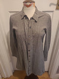 Ladies Racing Green Size 12(S) Beige/Black Long Sleeved Shirt